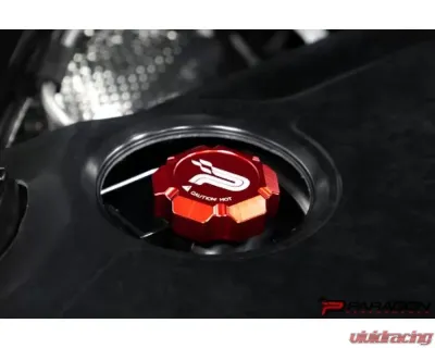 Paragon Performance Red Coolant Cap Cover Chevrolet C8 Corvette 2020-2024 - PP-P0011A-A-RED-EN
